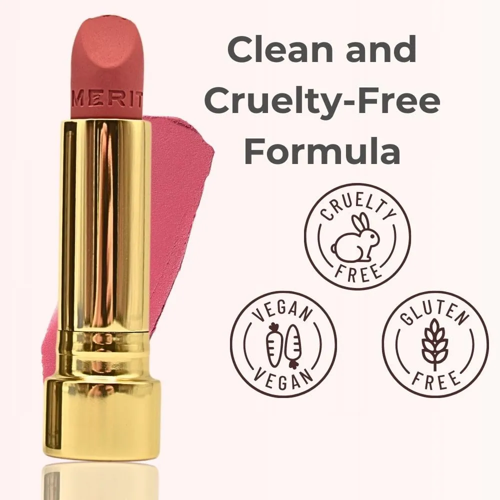Merit Signature Lip Lightweight Matte Lipstick - 0.10 oz / 3 g (Sunday (pink), standard)