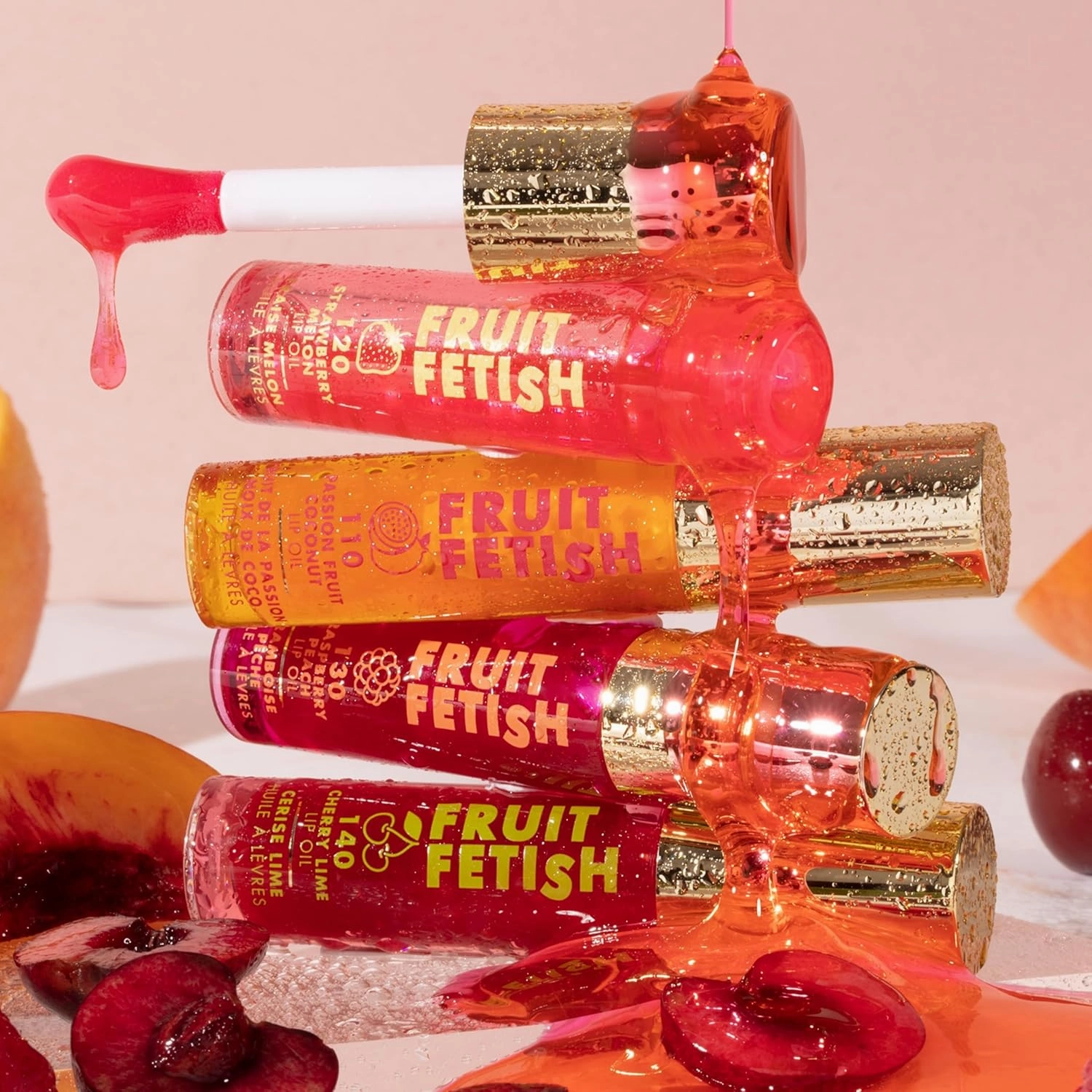 Milani Fruit Fetish Lip Oil Bundle with Vitamin E for Instant Hydration, Fruit Extract Infused Lip Treatment and Moisturizing Lip Gloss - Blackberry Agave   Lychee Nector, 2pk