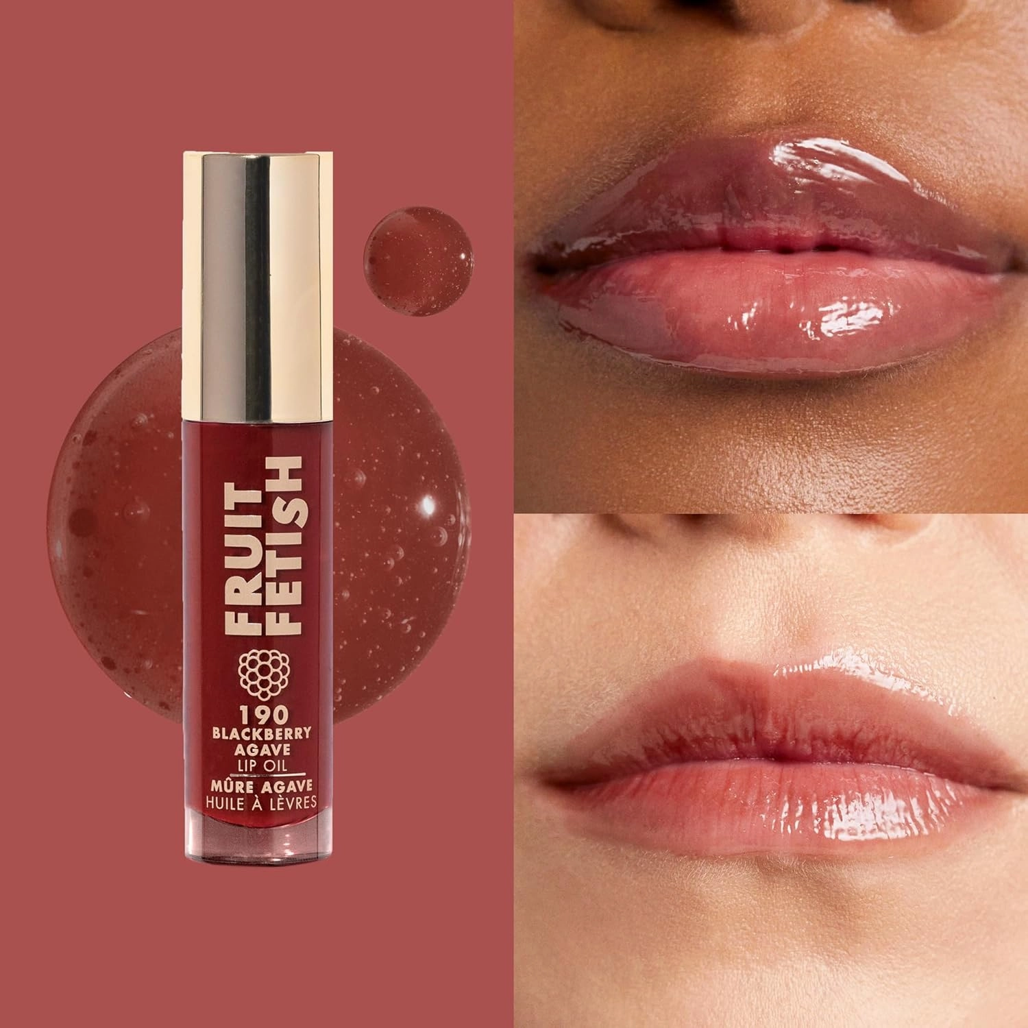 Milani Fruit Fetish Lip Oil Bundle with Vitamin E for Instant Hydration, Fruit Extract Infused Lip Treatment and Moisturizing Lip Gloss - Blackberry Agave   Lychee Nector, 2pk