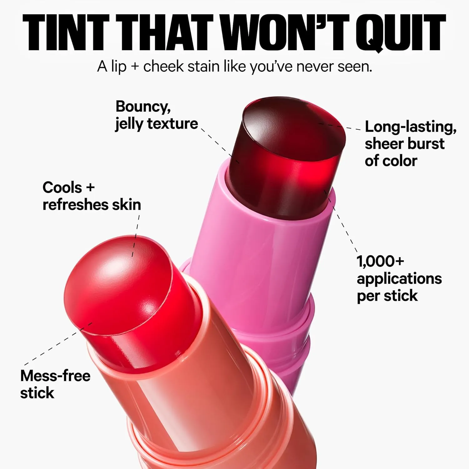 Milk Makeup Cooling Water Jelly Tint – Sheer Lip   Cheek Stain with Vegan Collagen, Seawater   Aloe – Hydrating, Long-Lasting, Buildable Lip Tint   Blush