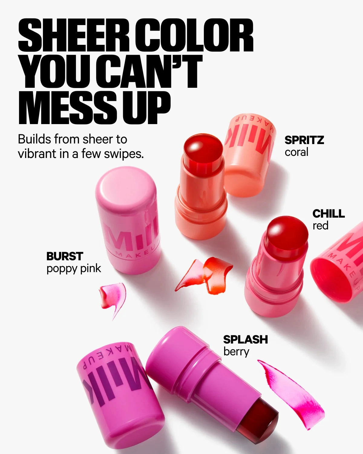 MILK MAKEUP Cooling Water Jelly Tint Lip   Cheek Blush Stain