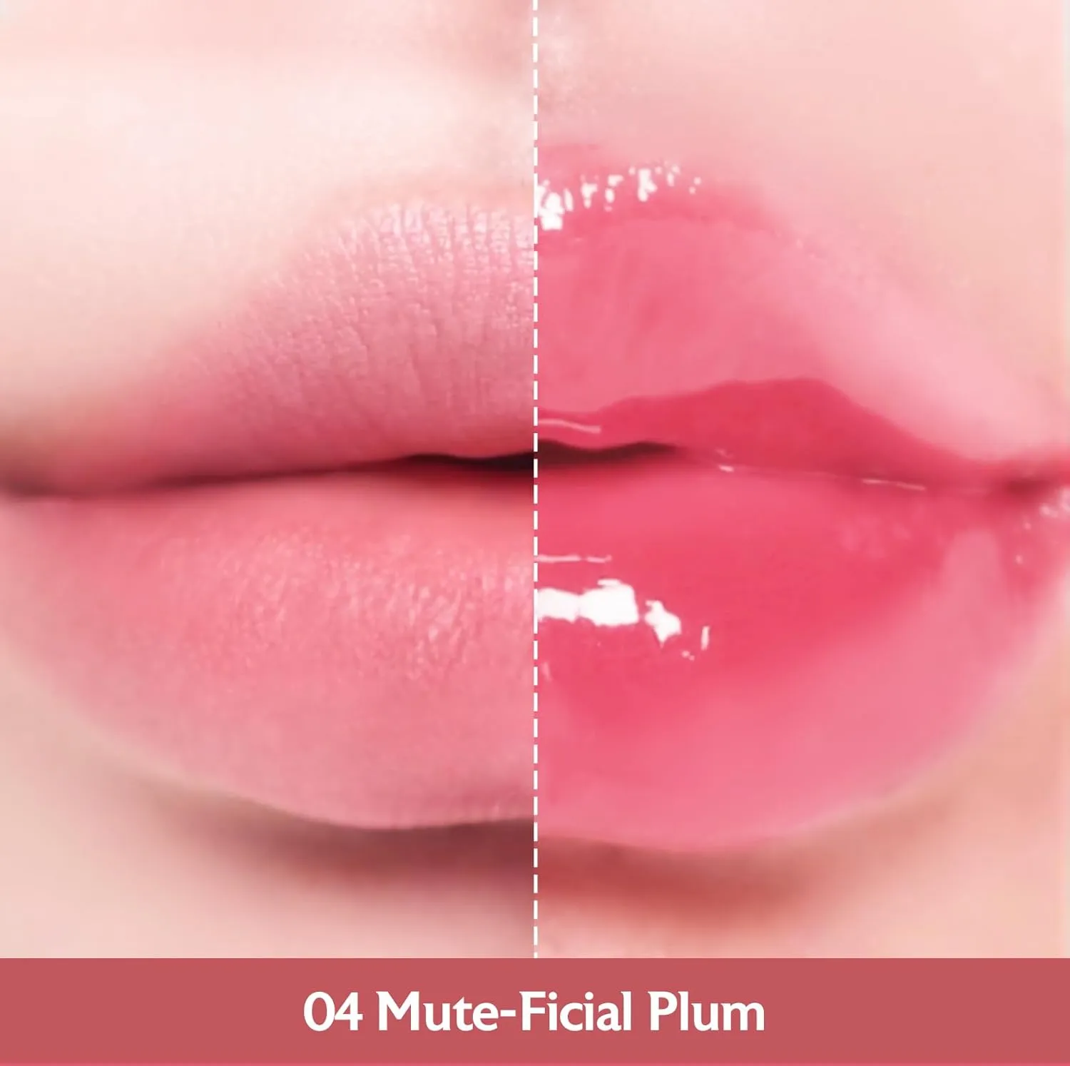 MILKTOUCH Jelly Fit Glow Lip Tint - Hydrating Lip Gloss with Long-Lasting Moisture, Color Stain, Lightweight Formula, Radiant Shine, Perfect for Daily Use, Korean Lip (04 Mute-Ficial Plum, 4ml)