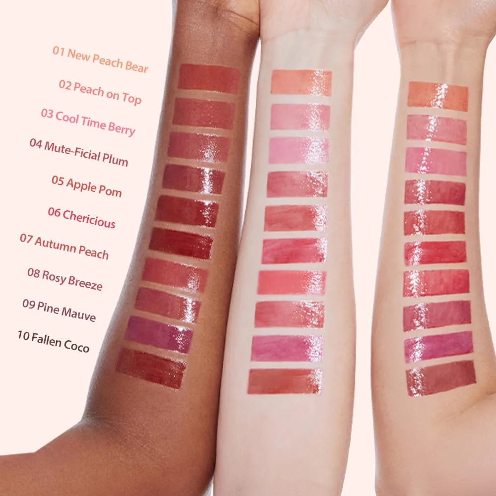 MILKTOUCH Jelly Fit Glow Lip Tint - Hydrating Lip Gloss with Long-Lasting Moisture, Color Stain, Lightweight Formula, Radiant Shine, Perfect for Daily Use, Korean Lip (10 Fallen Coco, 4ml)