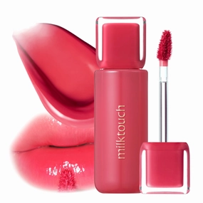 MILKTOUCH Jelly Lip Glow Tint - Hydrating Lip Gloss with Long-Lasting Moisture, Lip Stain, Lightweight, Radiant Shine, Perfect for Daily Use, Valentines Gifts, Korean Lip Oil (06 Chericious)