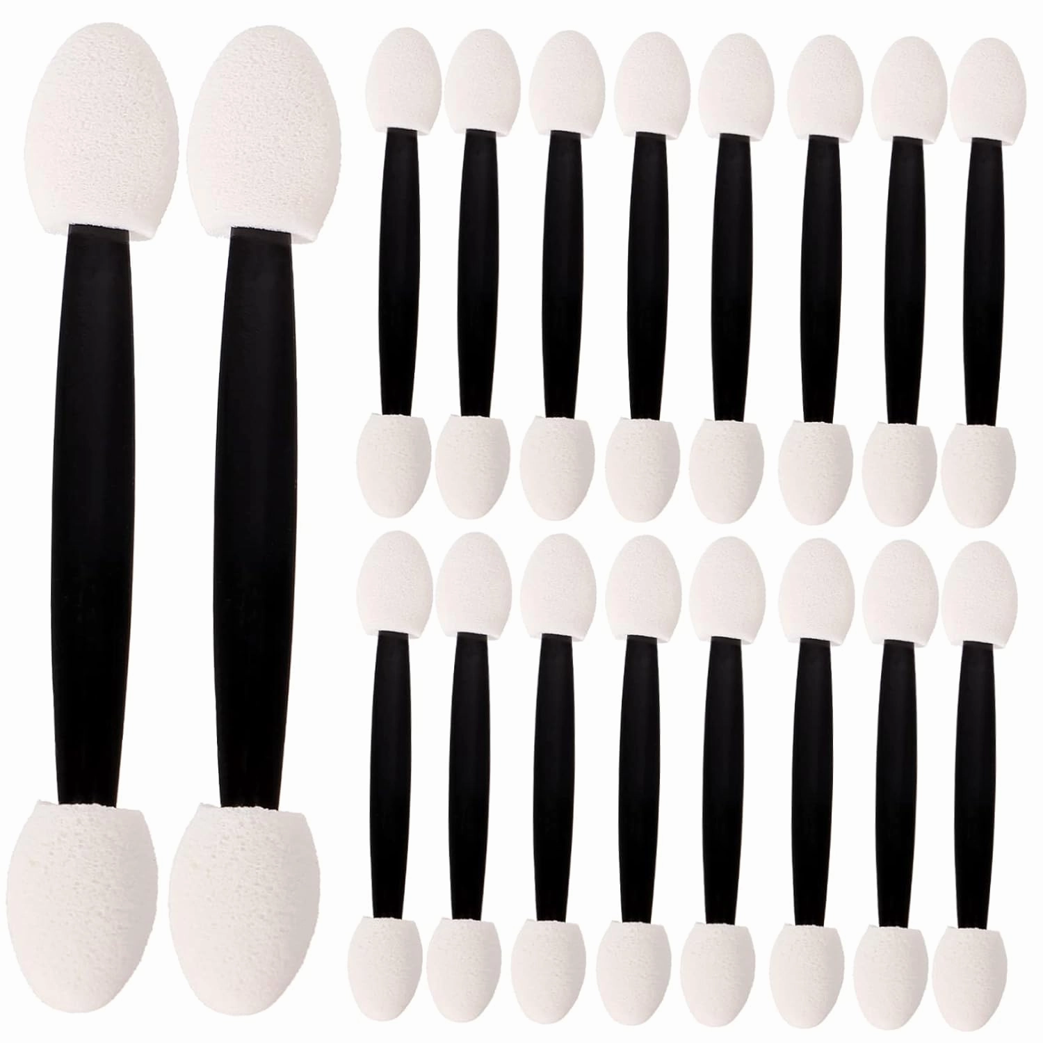 Mipcase 4pcs Double-end Eyeshadow Sticks Makeup Tool Dual Sides Easy Use Sponge Applicators for Even Application for Travel Daily Use and Special Occasions