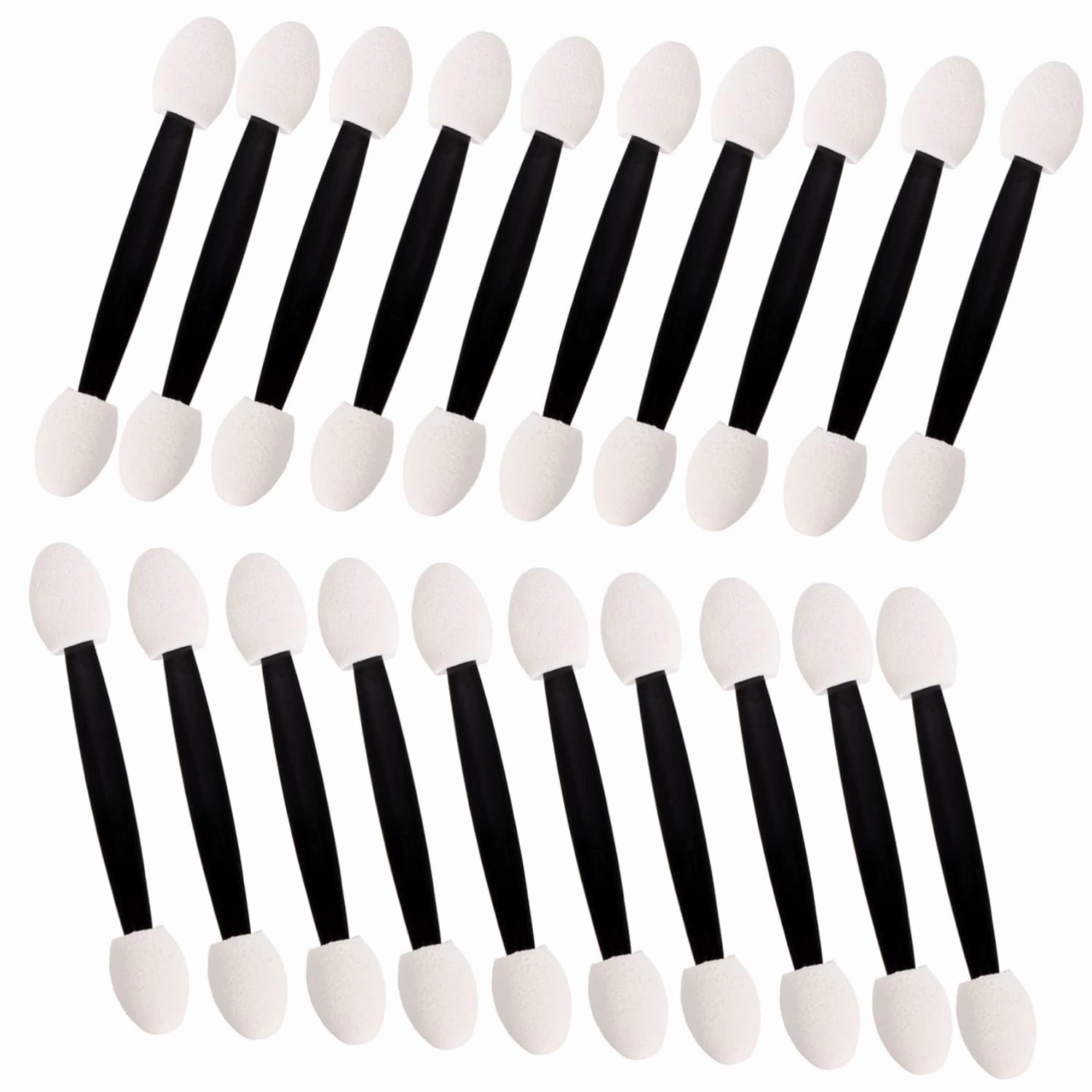 Mipcase 4pcs Double-end Eyeshadow Sticks Makeup Tool Dual Sides Easy Use Sponge Applicators for Even Application for Travel Daily Use and Special Occasions