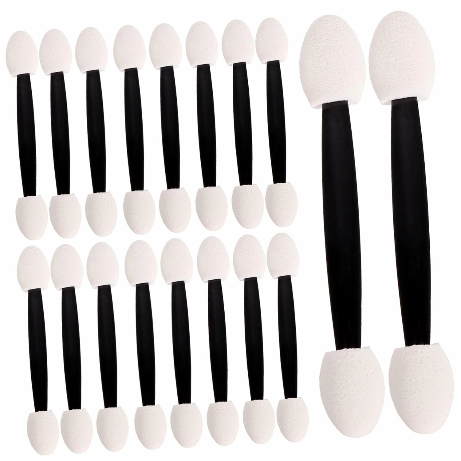 Mipcase 4pcs Double-end Eyeshadow Sticks Makeup Tool Dual Sides Easy Use Sponge Applicators for Even Application for Travel Daily Use and Special Occasions