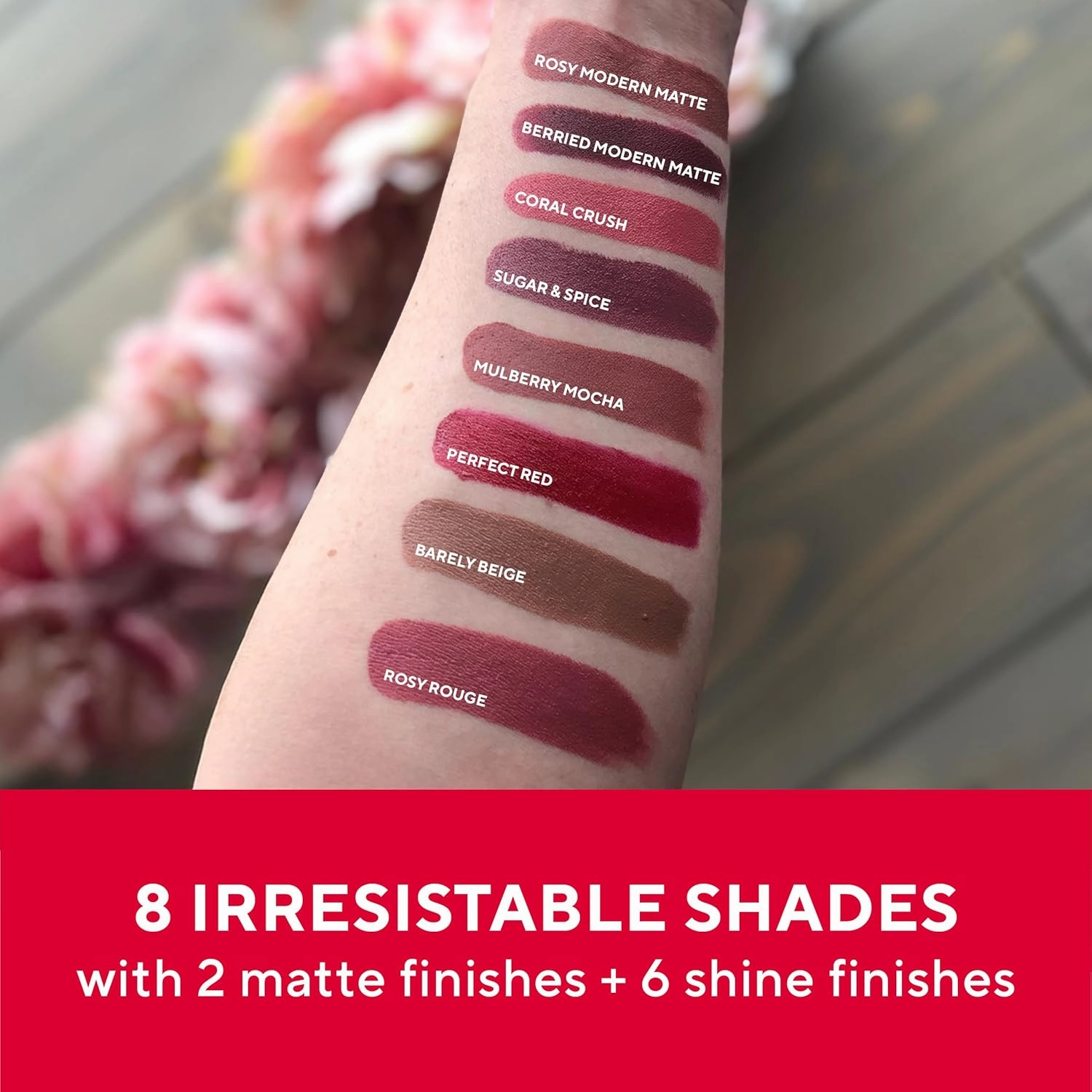 Mirabella Sealed with a Kiss Lipstick for Women - Smudge Proof Lip Stick, Long Lasting Matte Lipstick with No Bleed Hydrating Formula - Lanolin & Vitamin E Infused (Berried Modern Matte)