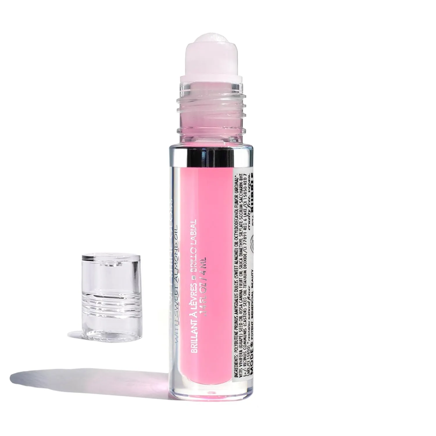 MODE Lip Glaze Flavored Lip Gloss BUBBLE GUM Yummy Flavor Roll On Sweet Wet Deliciously Nourishing Shine, Hydrating Moisturizing Natural Skin Care Fruit Oils, Made in NY USA