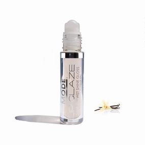 MODE Lip Glaze Flavored Lip Gloss Yummy MADAGASCAR VANILLA BEAN Flavor Roll On Sweet Wet Nourishing Shine, Hydrating Natural Skincare Fruit Oils