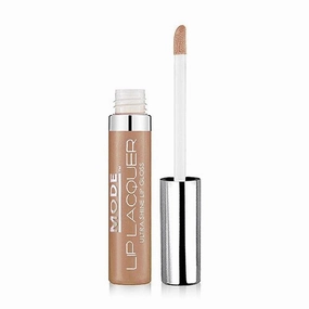 MODE Nude Mocha Brown Lip Lacquer Ultra Shine Lip Gloss KARMA Long Lasting Hydrating Creamy Color, Moisturizing Natural Skincare Fruit Oils, Vegan, Cruelty Free