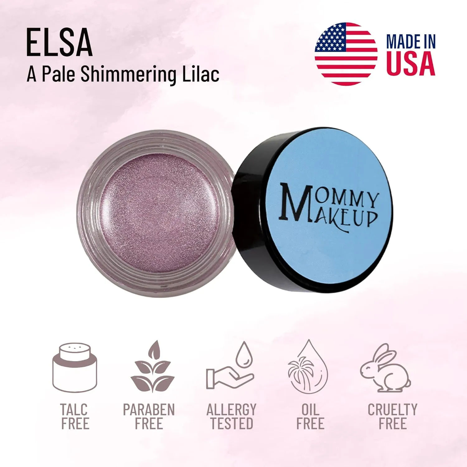 Mommy Makeup Any Wear Creme Eyeshadow - Waterproof, Smudge-proof, Highly Pigmented - Cream Eye Shadow for Eyes, Cheeks & Lips - Oil-free, Paraben-Free, Cruelty Free (Elsa)