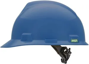 MSA V-Gard Cap Style Safety Hard Hat Suspension | Polyethylene Shell, Superior Impact Protection, Self Adjusting with Crown Straps | 1-Touch Suspension