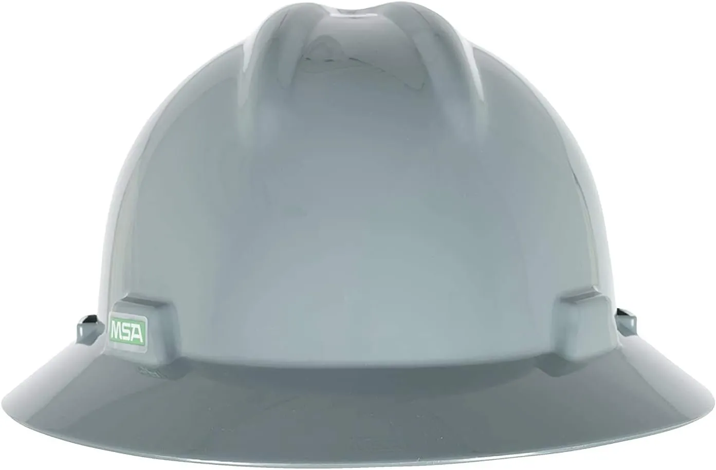 MSA V-Gard Full-Brim Hard Hat with Suspension - Polyethylene Shell, Superior Impact Protection and Self Adjusting Crown Straps - Standard Size Hard Hat