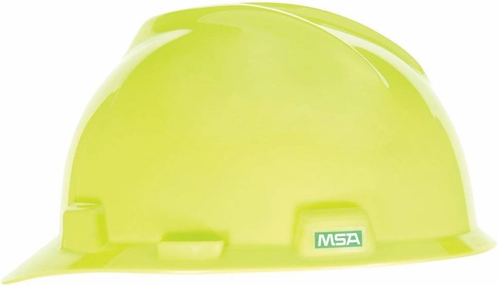 MSA V-Gard Cap Style Safety Hard Hat Suspension | Polyethylene Shell, Superior Impact Protection, Self Adjusting with Crown Straps | 1-Touch Suspension