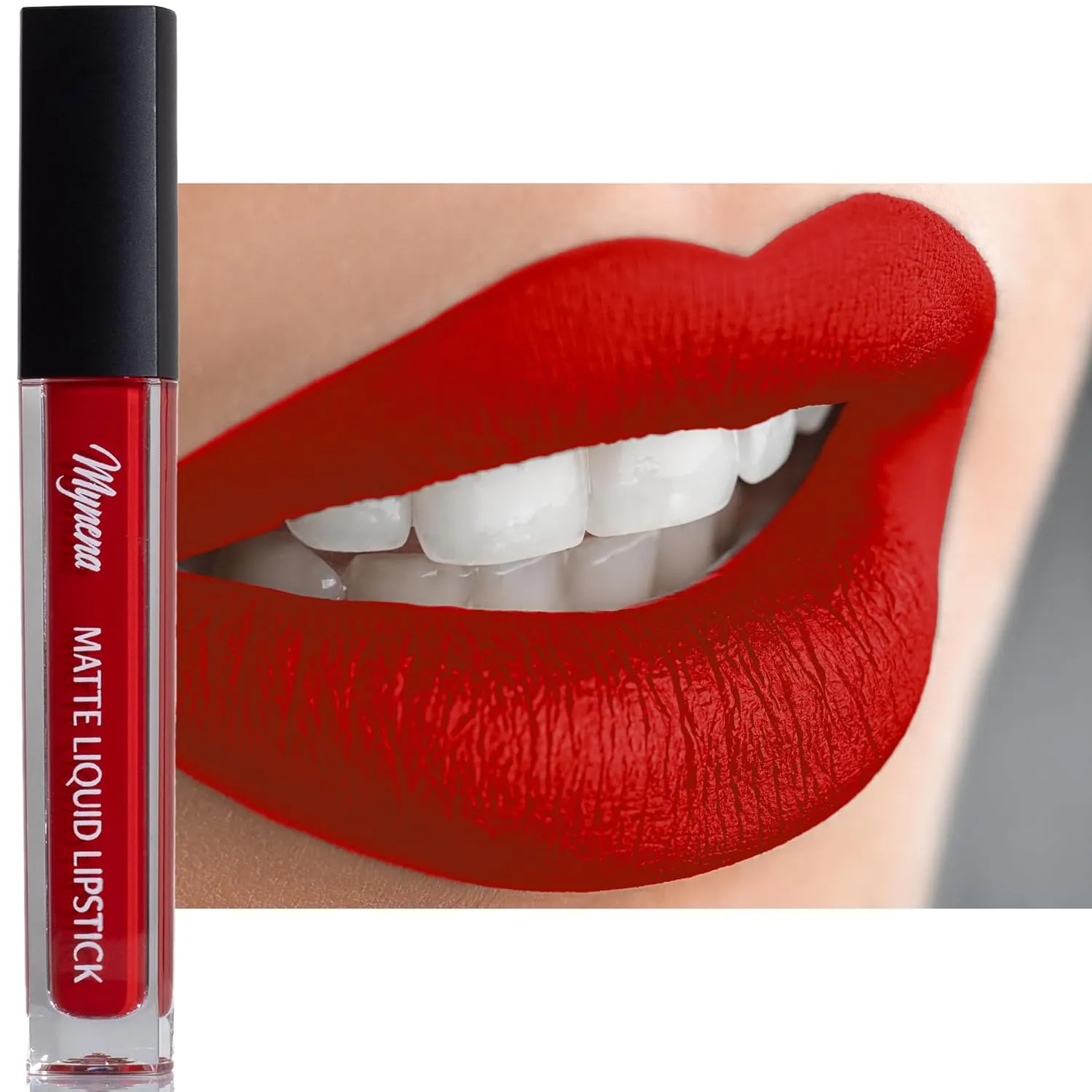 Mynena Orange Red Lip Stain Long-Lasting Waterproof | Lightweight Comfortable Non-Drying | High Pigment Intense Color Liquid Matte Lipstick | Paraben-Free Talc-Free Vegan & Cruelty-Free | Glory