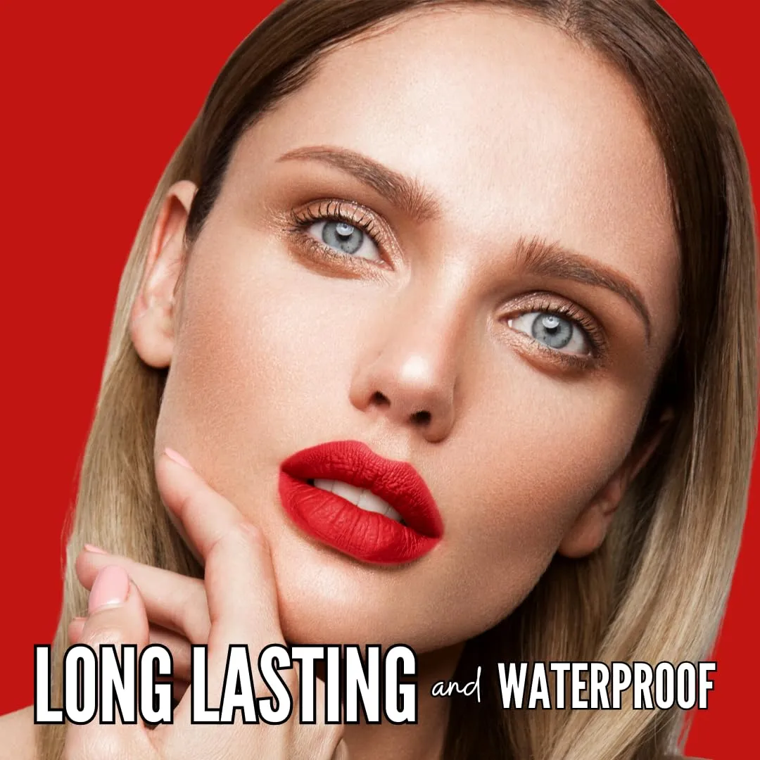 Mynena Orange Red Lip Stain Long-Lasting Waterproof | Lightweight Comfortable Non-Drying | High Pigment Intense Color Liquid Matte Lipstick | Paraben-Free Talc-Free Vegan & Cruelty-Free | Glory