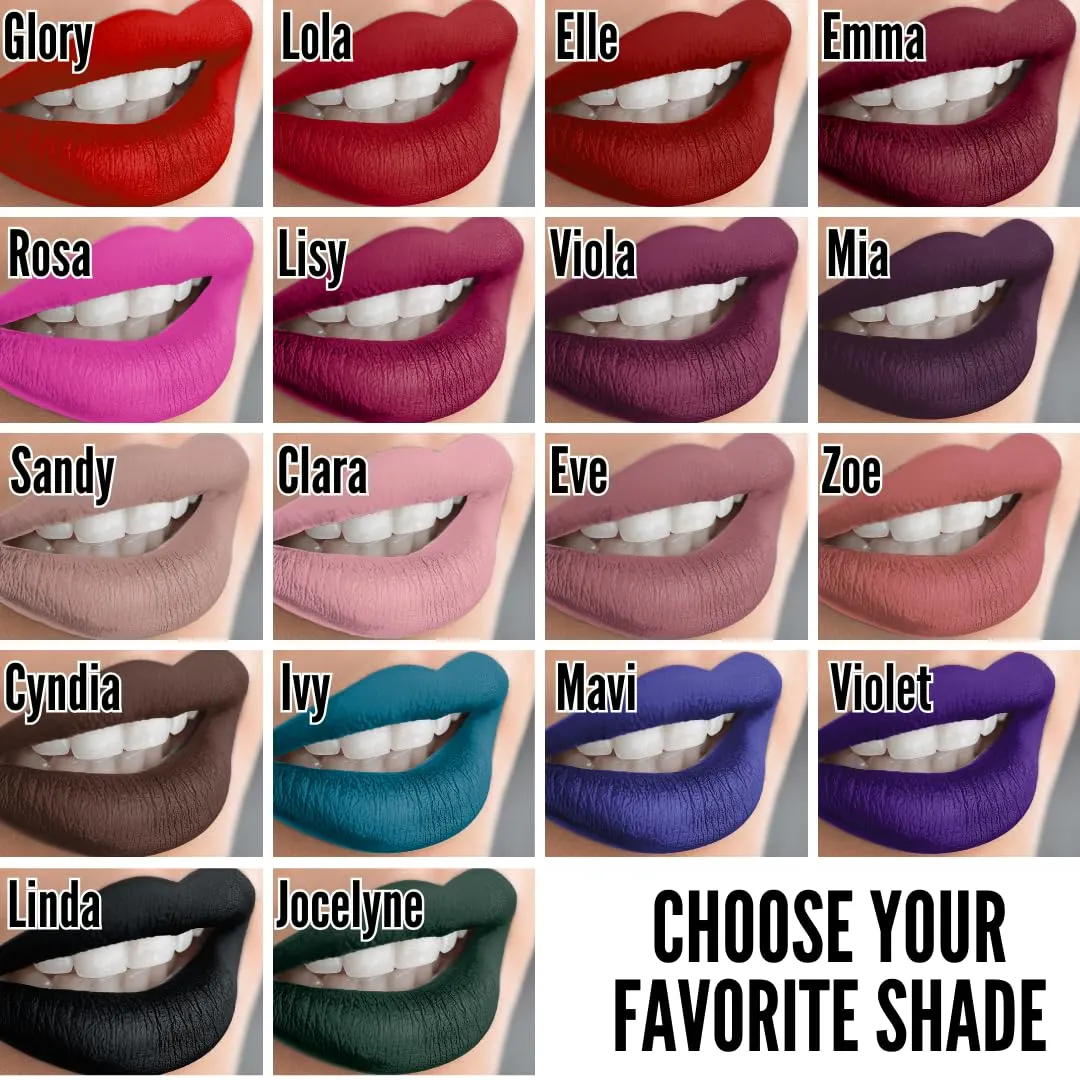 Mynena Orange Red Lip Stain Long-Lasting Waterproof | Lightweight Comfortable Non-Drying | High Pigment Intense Color Liquid Matte Lipstick | Paraben-Free Talc-Free Vegan & Cruelty-Free | Glory