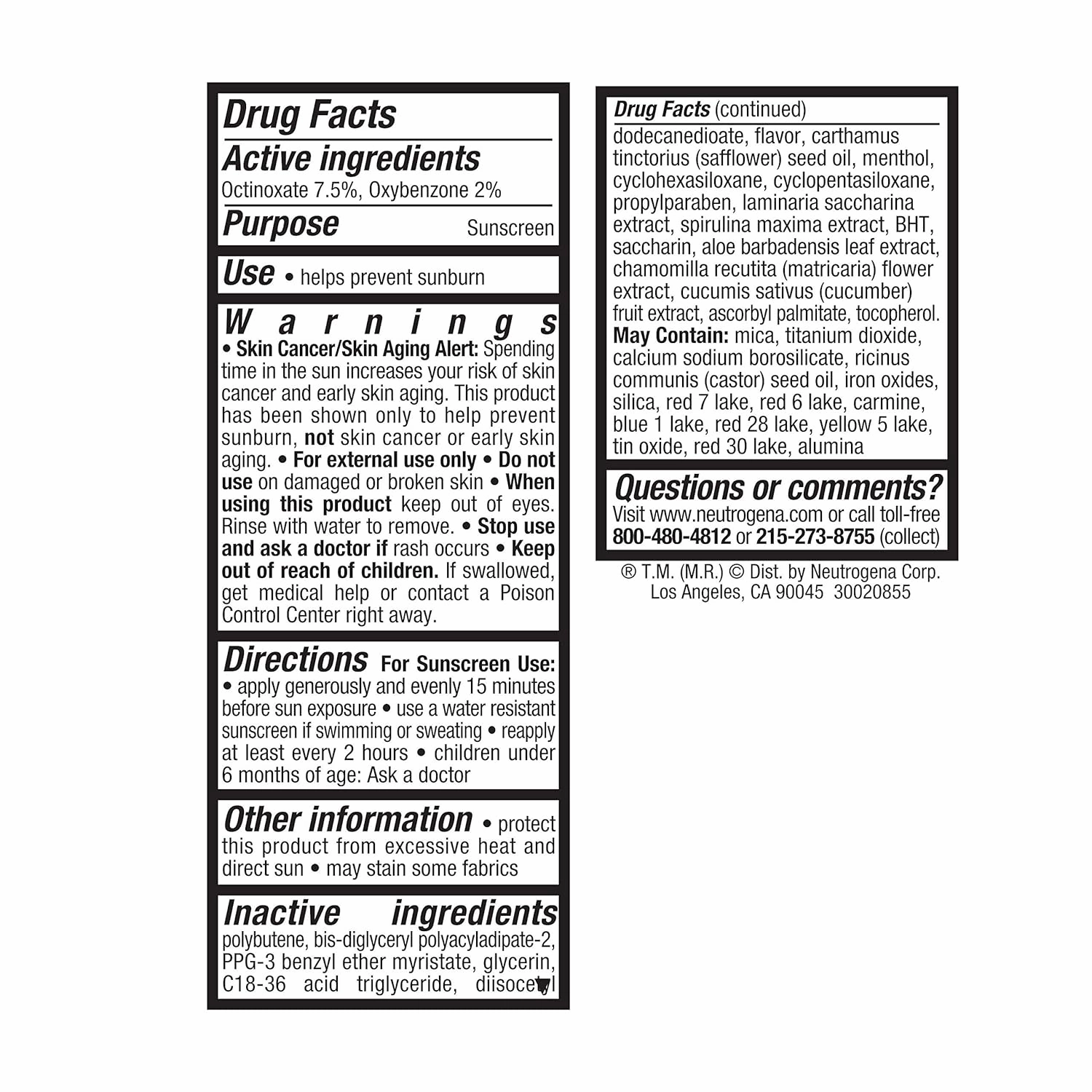 Neutrogena MoistureShine Lip Soother Gloss with SPF 20 Sun Protection, High Gloss Tinted Lip Moisturizer with Hydrating Glycerin and Soothing Cucumber for Dry Lips, Shine 30,.35 oz (Pack of 2)