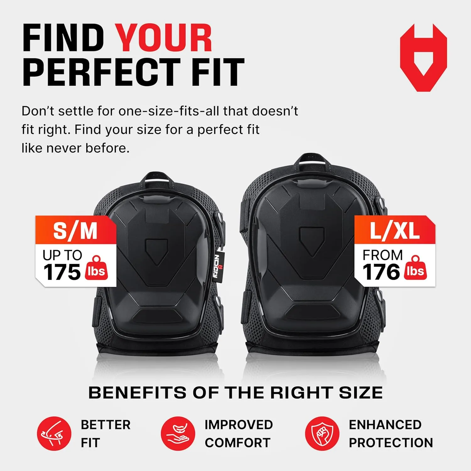 NoCry Professional Knee Pads for Women and Men with Heavy-Duty Anti-Slip Cap — Soft Gel and Foam Padding and Unique Ankle Support — Adjustable Straps and Military-grade Rivets — Perfect for Gardening