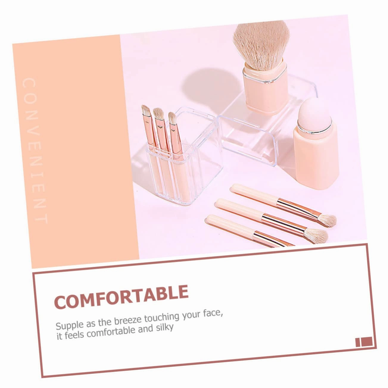 NOLITOY 2 Sets Makeup Brush Kit 4-in-1 Dual Ended Blush Lip Eyeshadow Brush Set for Occasions