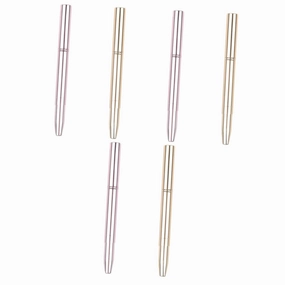 NOLITOY 6pcs Lip Brush Travel-friendly Makeup Applicators for Lip Gloss Concealer More Dual-ended Design Shiny for Professionals Home Use