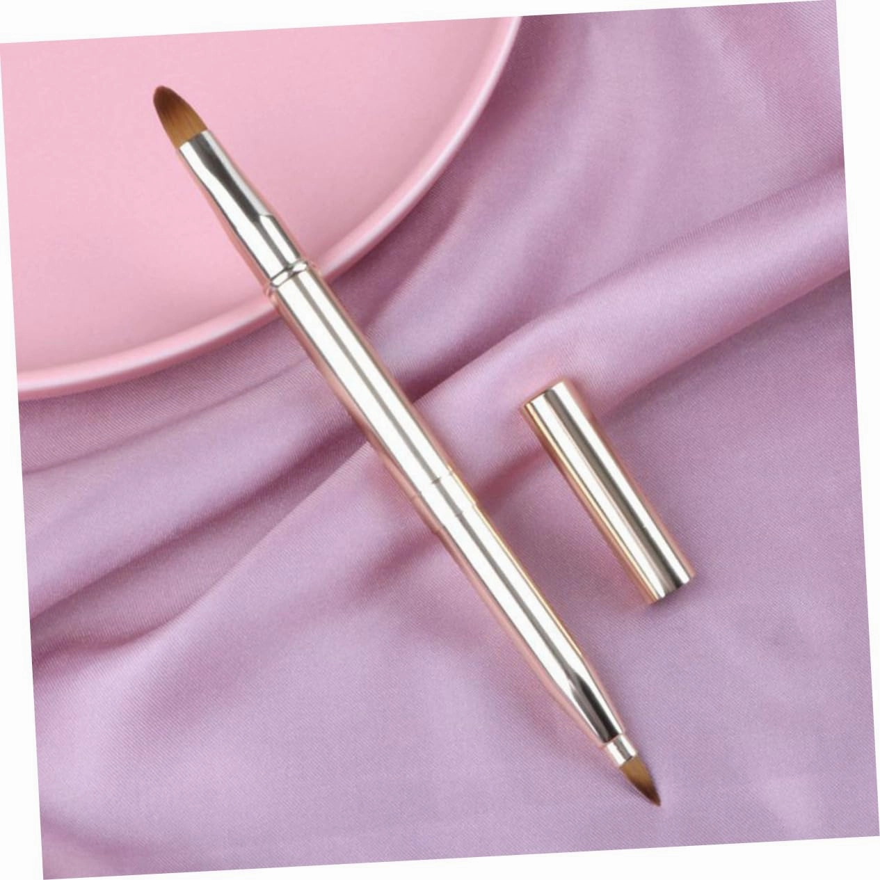 NOLITOY 6pcs Lip Brush Travel-friendly Makeup Applicators for Lip Gloss Concealer More Dual-ended Design Shiny for Professionals Home Use