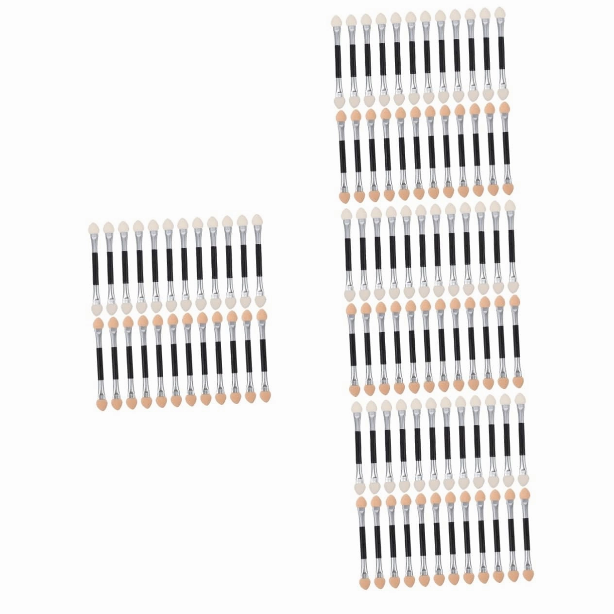 NOLITOY 96pcs Eyeshadow Brush Dual-ended Makeup Applicators for Women Portable Eye Shadow Brushes Comfortable Grip for Even Application and Blending