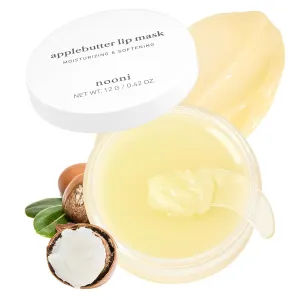 NOONI Vegan Butter Melting Balm - Applebutter Lip Sleeping Mask | Shea Butter, Vitamins, Nourishing Treatment for Dry Lips, Soothing, Overnight Moisturizer, Softening, Hydrating, 0.42 Oz