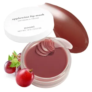 NOONI Vegan Butter Melting Balm - Applewine Lip Sleeping Mask | Shea Butter, Vitamins, Nourishing Treatment for Dry Lips, Soothing, Overnight Moisturizer, Mother's Day, 0.42 Oz