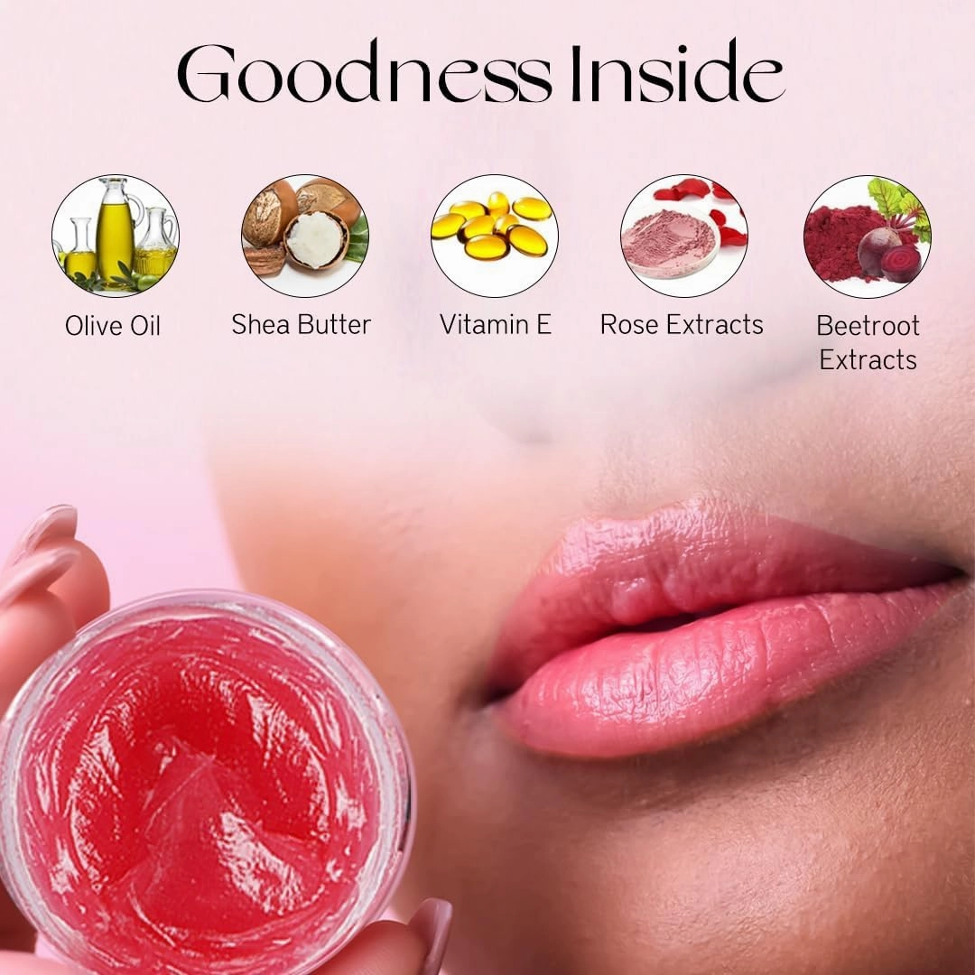 Nourish Mantra Beetroot & Rose Lip Balm with SPF | Made with Beetroot Extracts, Rose Extracts, Olive oil, Shea Butter, Vitamin E & Avocado Oil | For Dry, Chapped and Dark Lips | Best for Women and Men
