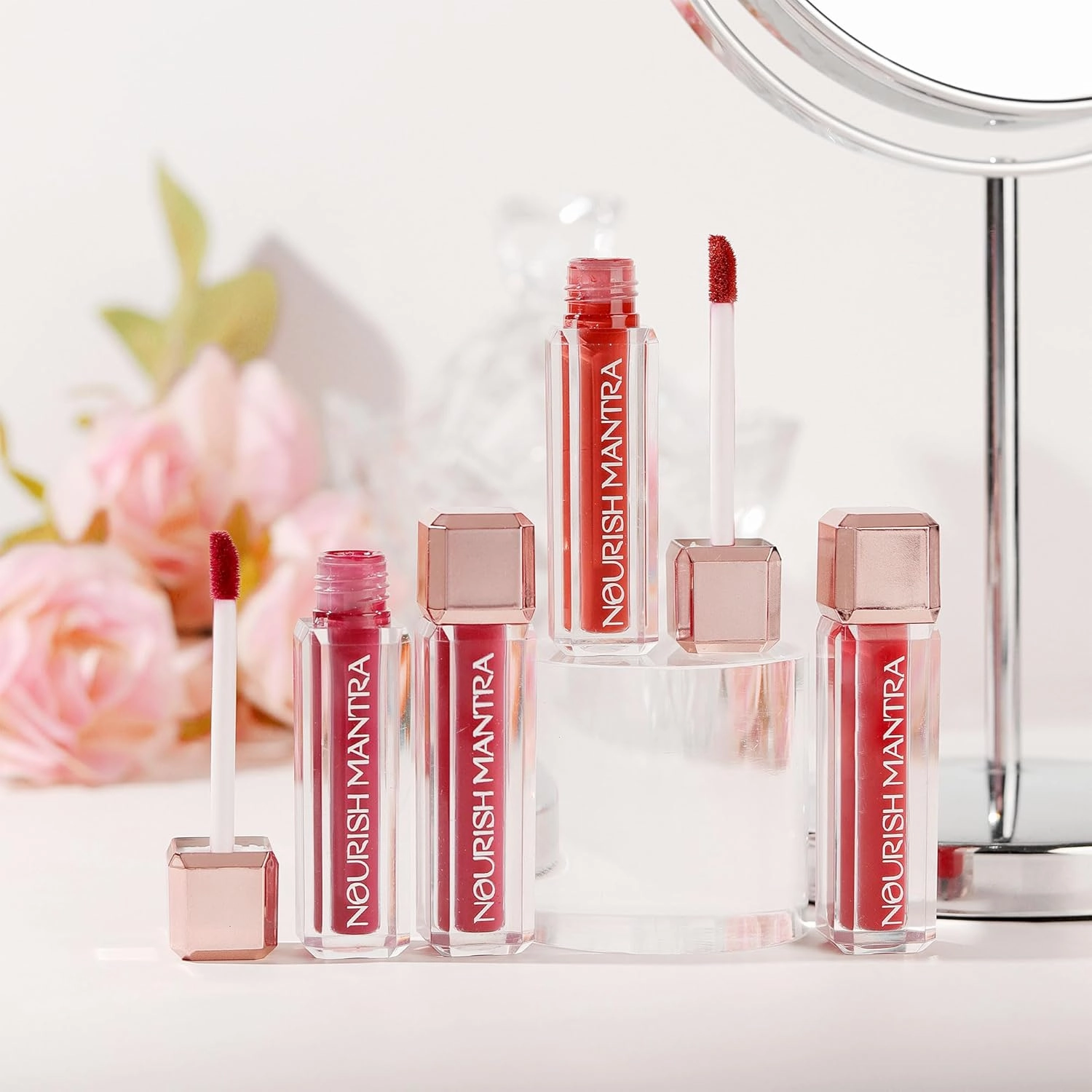 NOURISH MANTRA Masoom Pink Lipstick (3.5ml)/ Creamy Matte Liquid Lipstick with SPF/Water Proof/Smudge Proof/Transfer Proof/Long Lasting/Suits All Skin Tones