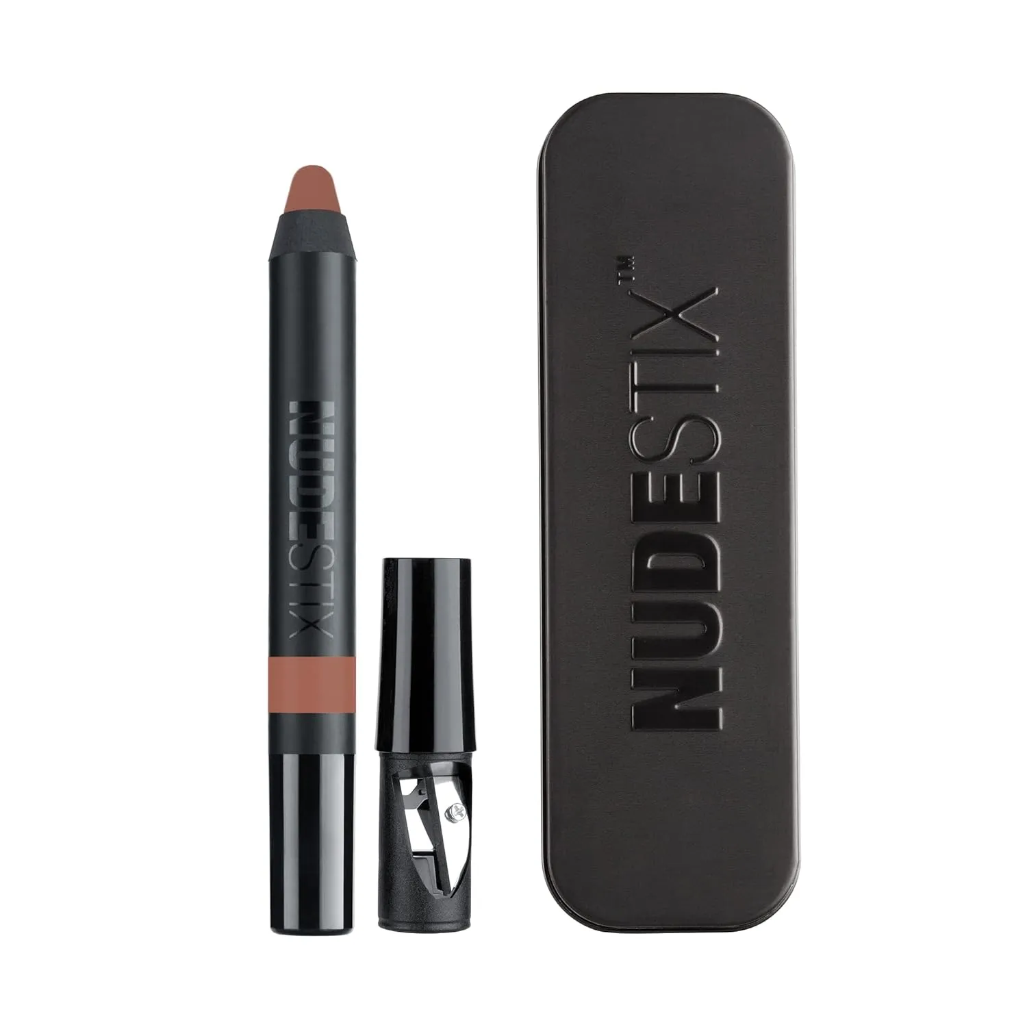Nudestix Magnetic Matte Lip Color, Lipstick   Lip Liner   Lip Stain, 3-in-1Multi Use Makeup Pencil, Long Lasting Pigment, Kiss Proof, Smudge Proof, Waterproof, Bold Nude Looks