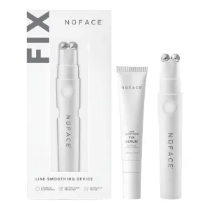 NuFACE FIX Line Smoothing Starter Kit - FDA Cleared Microcurrent Device   Serum Activator for On-The-Go Treatment of Forehead Lines, Crow's Feet, Under Eyes, Smile & Fuller-Looking Lips