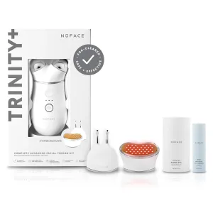 NuFACE TRINITY  Microcurrent Facial Device, Wrinkle Reducer   Effective Lip & Eye Attachment - FDA Cleared Face Toning Device for Targeted Treatment   Microcurrent Gel Activator & Silk Creme