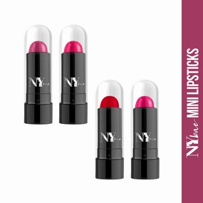 NY Bae Argan Oil Infused Mini Lipstick, Runway, For Dark Skin - Classy Catwalk, Set of 4 Mini Lipsticks, Kit 1 (1.4 g X 4)