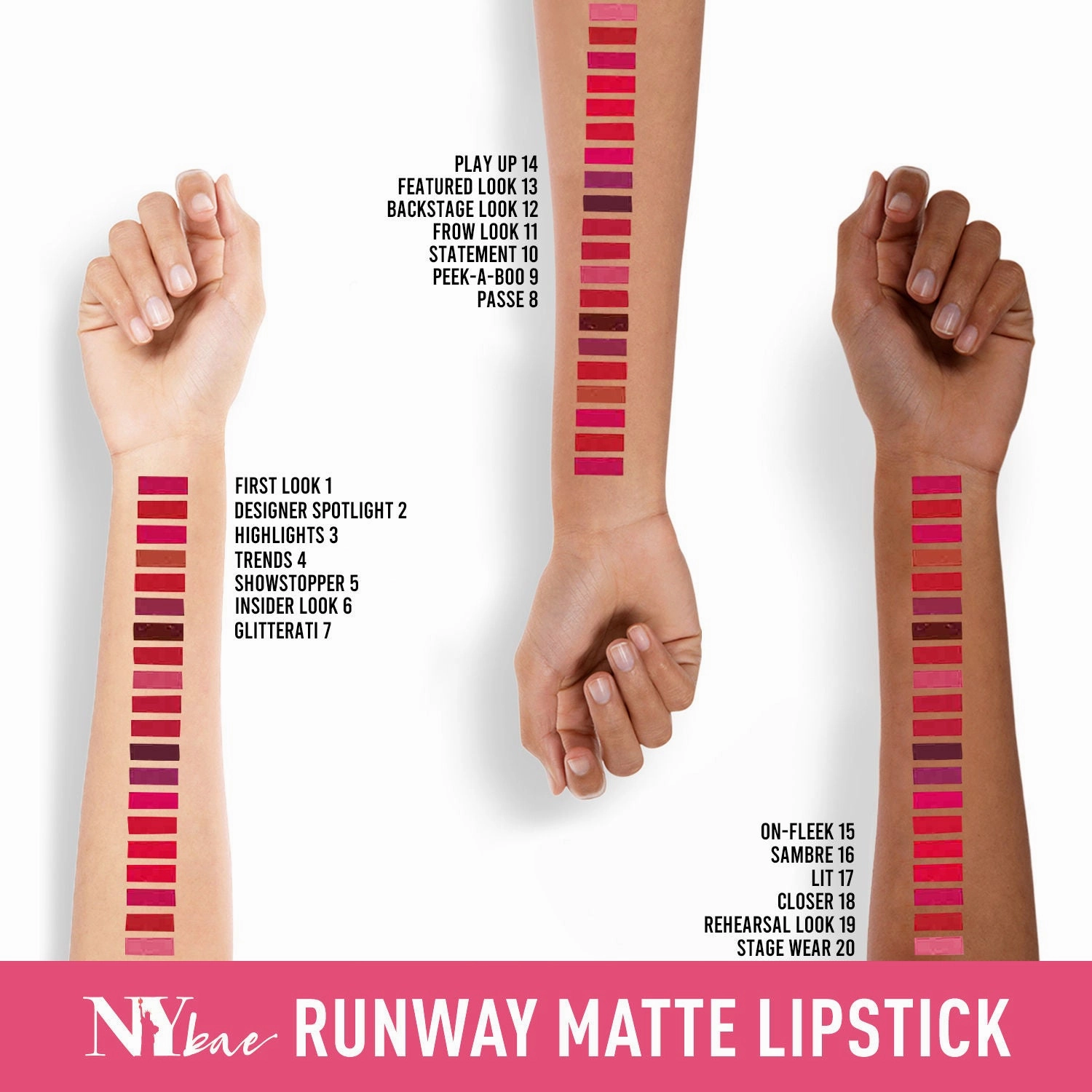 NY Bae Runway Matte Lipstick | Infused With Argan Oil | Pink | Moisturising | Long Lasting | Light weight- Highlights 3 (4.5 g)