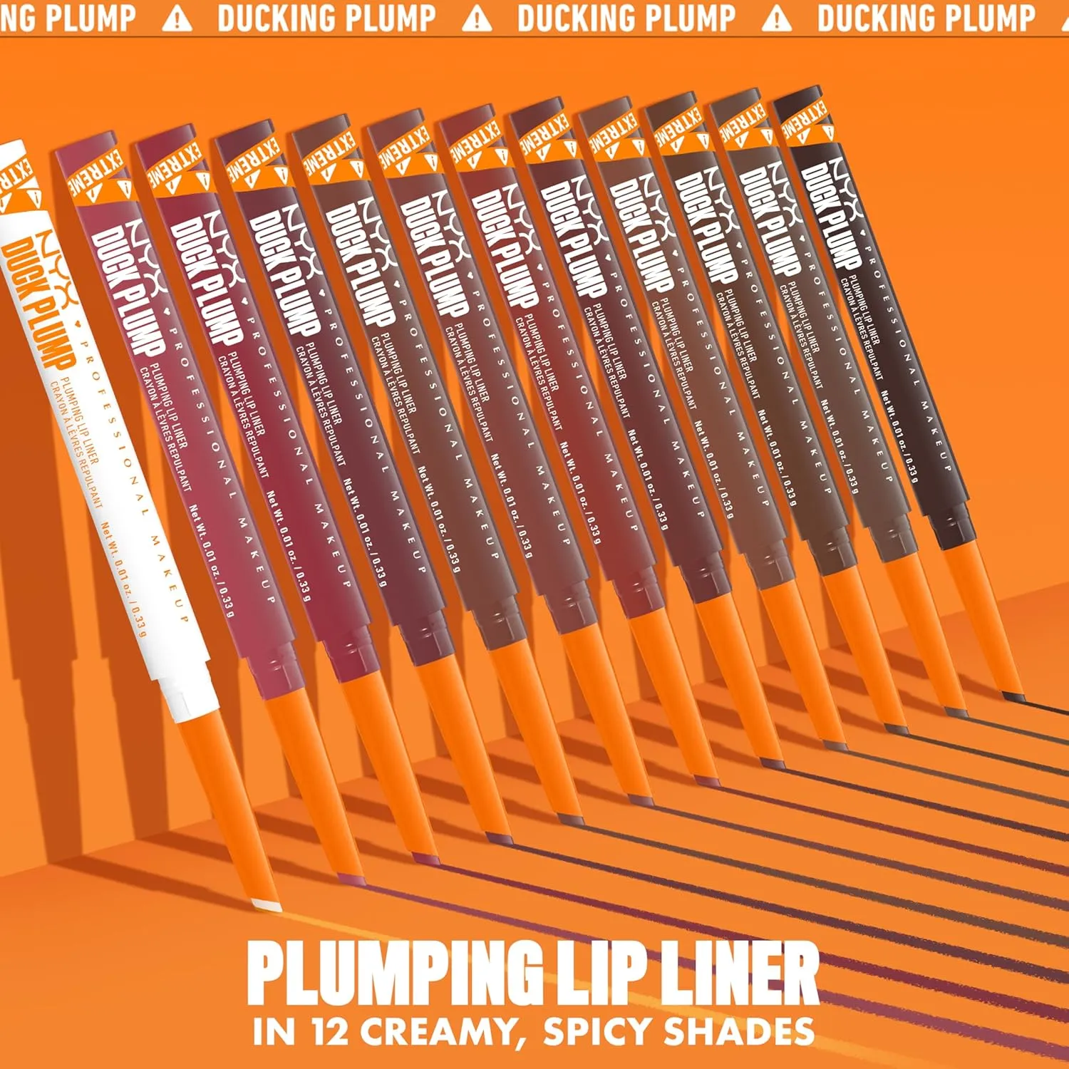 NYX PROFESSIONAL MAKEUP Duck Plump Plumping Lip Liner, Matte Pencil With Up To 10HR Wear, Nude Flip (Nude Lip Liner)