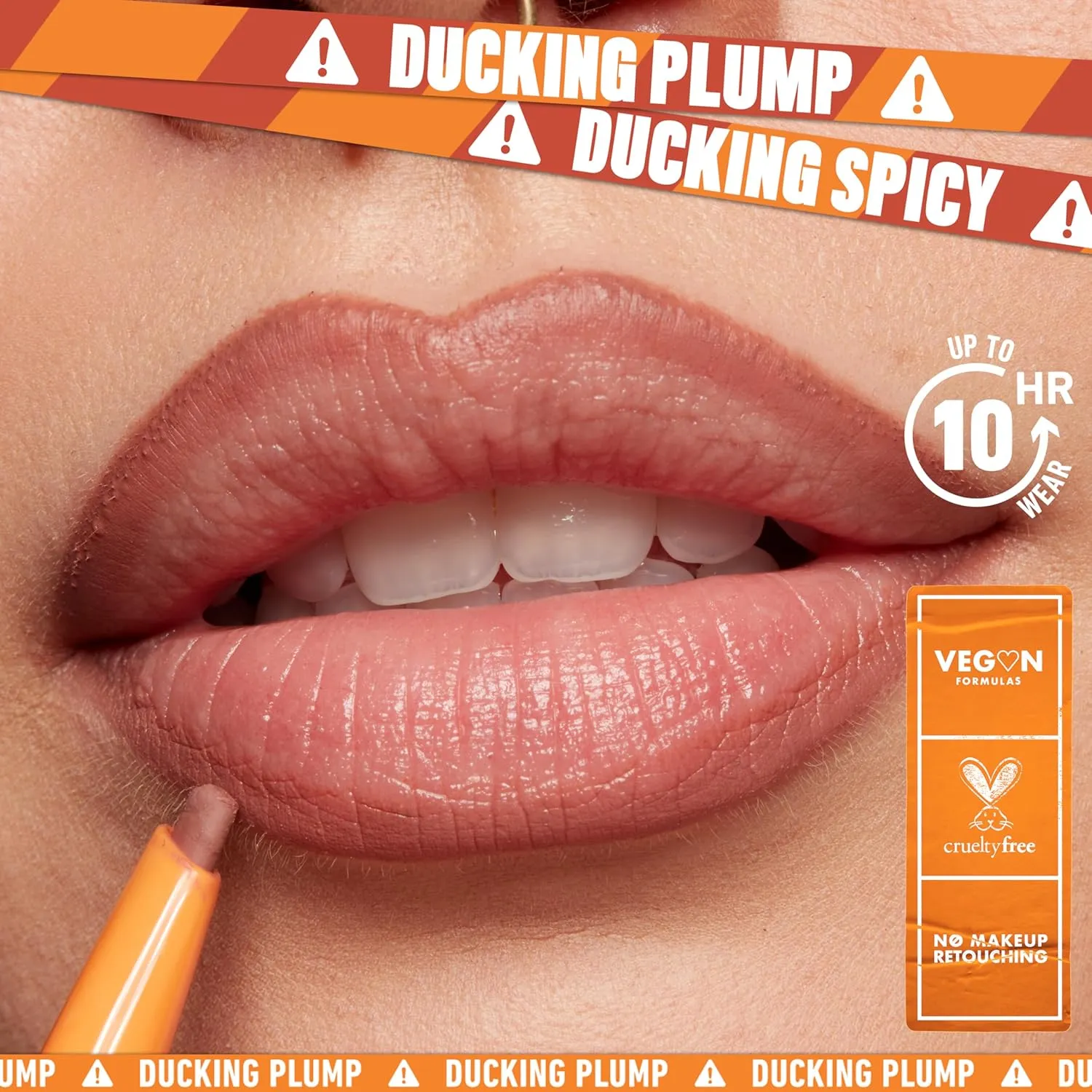 NYX PROFESSIONAL MAKEUP Duck Plump Plumping Lip Liner, Matte Pencil With Up To 10HR Wear, Nude Flip (Nude Lip Liner)