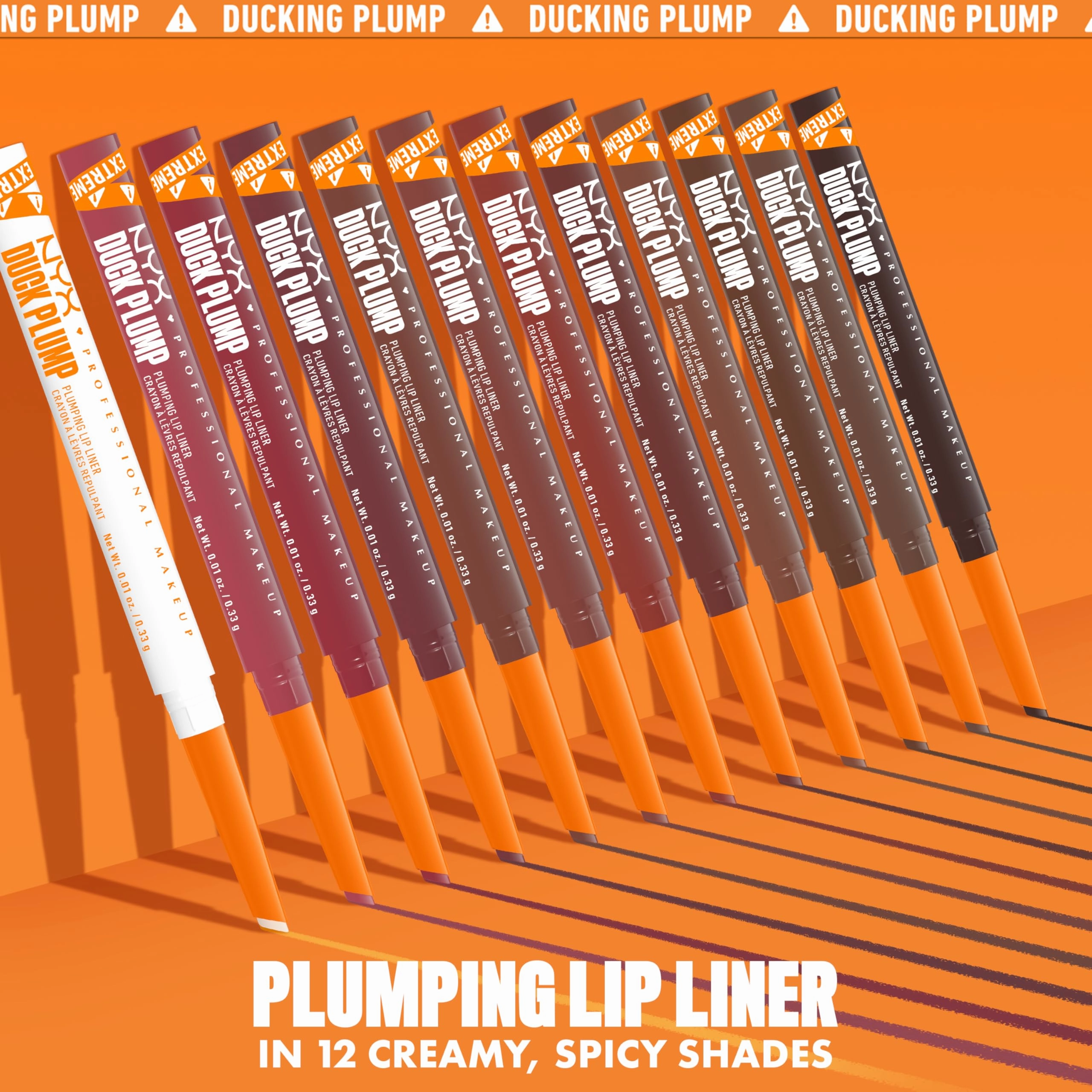 NYX PROFESSIONAL MAKEUP Duck Plump Plumping Lip Liner, Matte Pencil With Up To 10HR Wear, Ducking Clear (Clear Lip Liner)