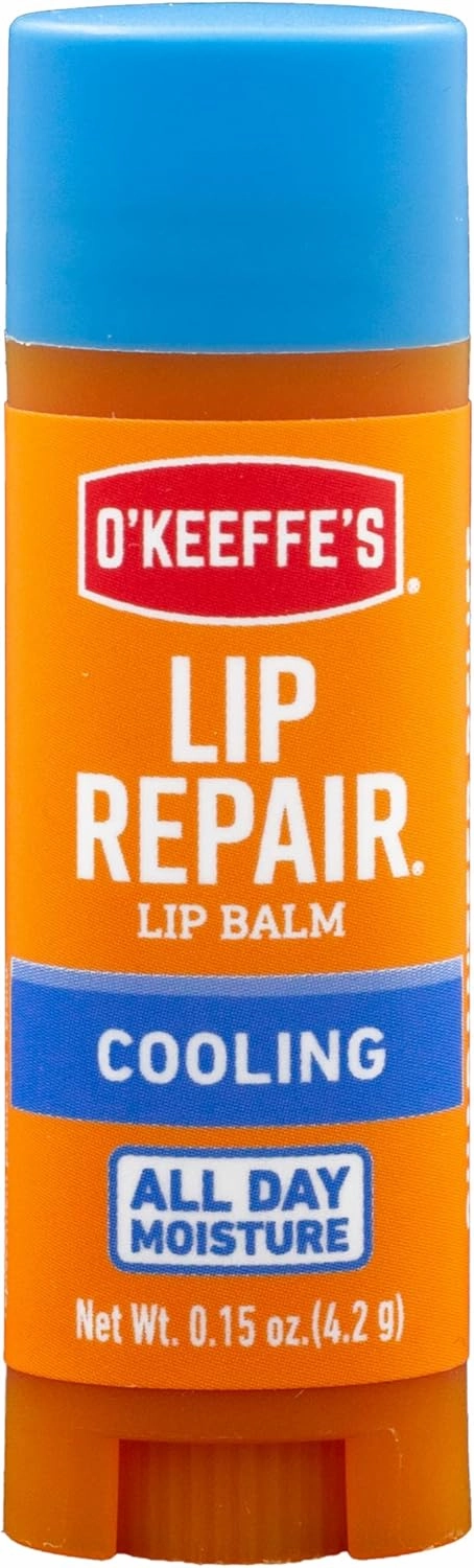 O'Keeffe's Lip Repair Lip Balm for Dry, Cracked Lips, Stick, (Pack of 4: 2 Cooling   2 Unscented)