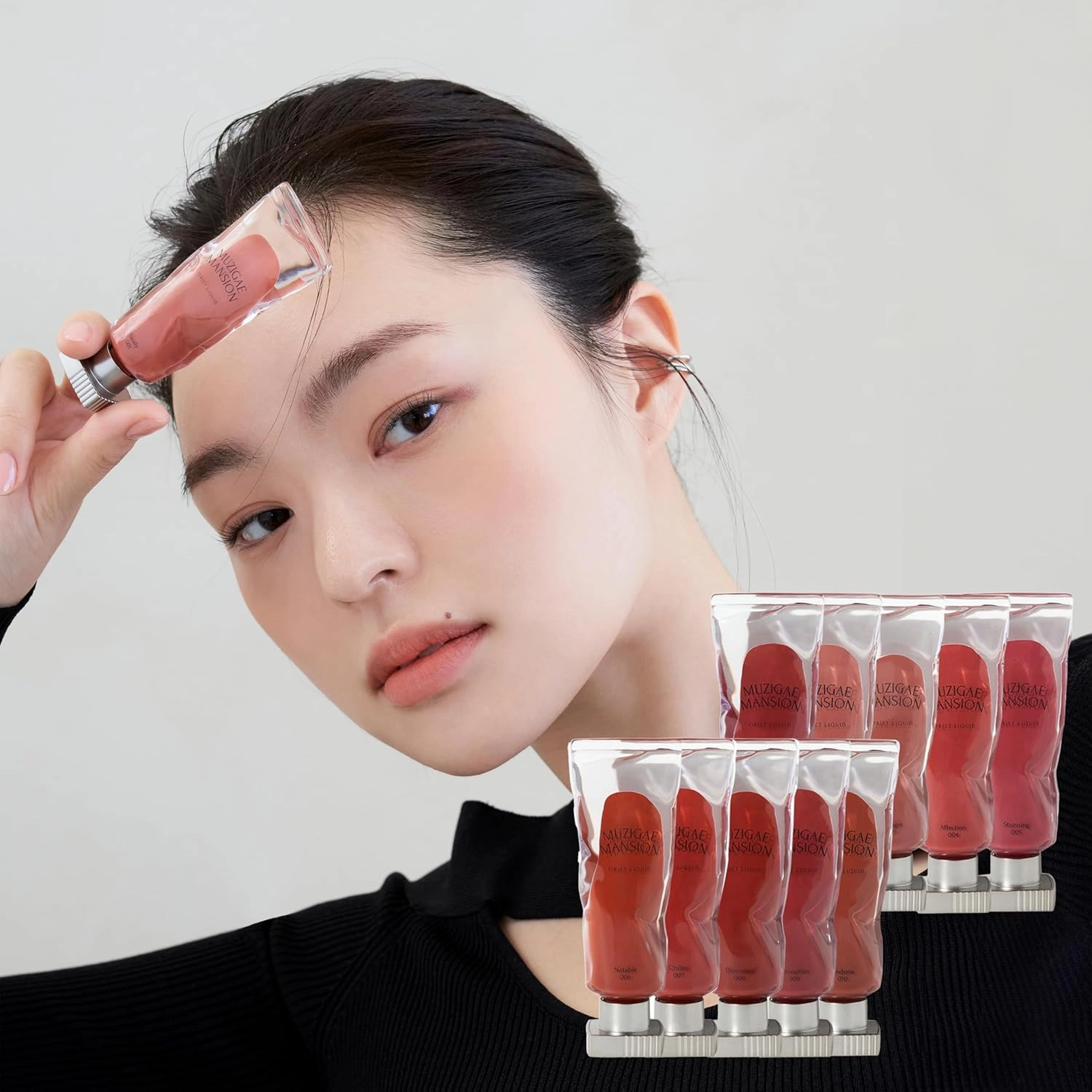 Objet Liquid Lip Stain (Unique Paint Tube Design) – Velvet Matte Tint, Long-Lasting Waterproof Lipstick, Hydrating Korean Makeup, Red & Rose Gloss, K-Beauty (22 Pairing, 0.2 Fl oz)