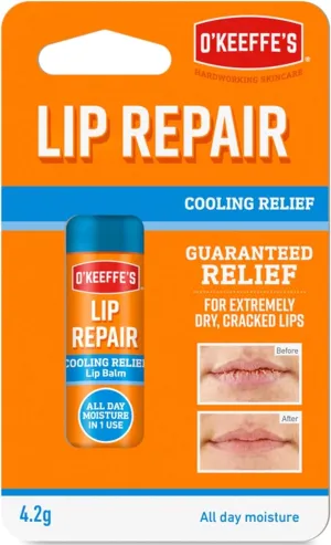 O'Keeffe's Lip Repair, All-Day Moisture, Cooling Relief Lip Balm - 3 Pack
