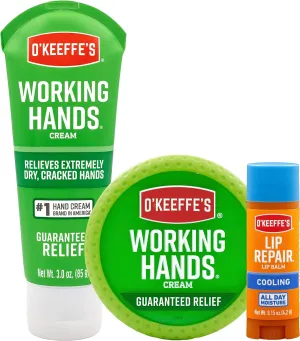 O'Keeffe's O’Keeffe’s Working Hands & Lip Repair Variety Pack