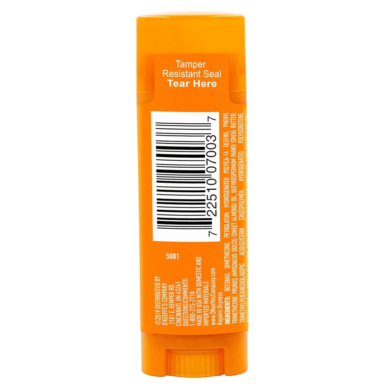 O'Keeffe's Unscented Lip Repair Lip Balm for Dry, Cracked Lips, Stick, (Pack of 12)