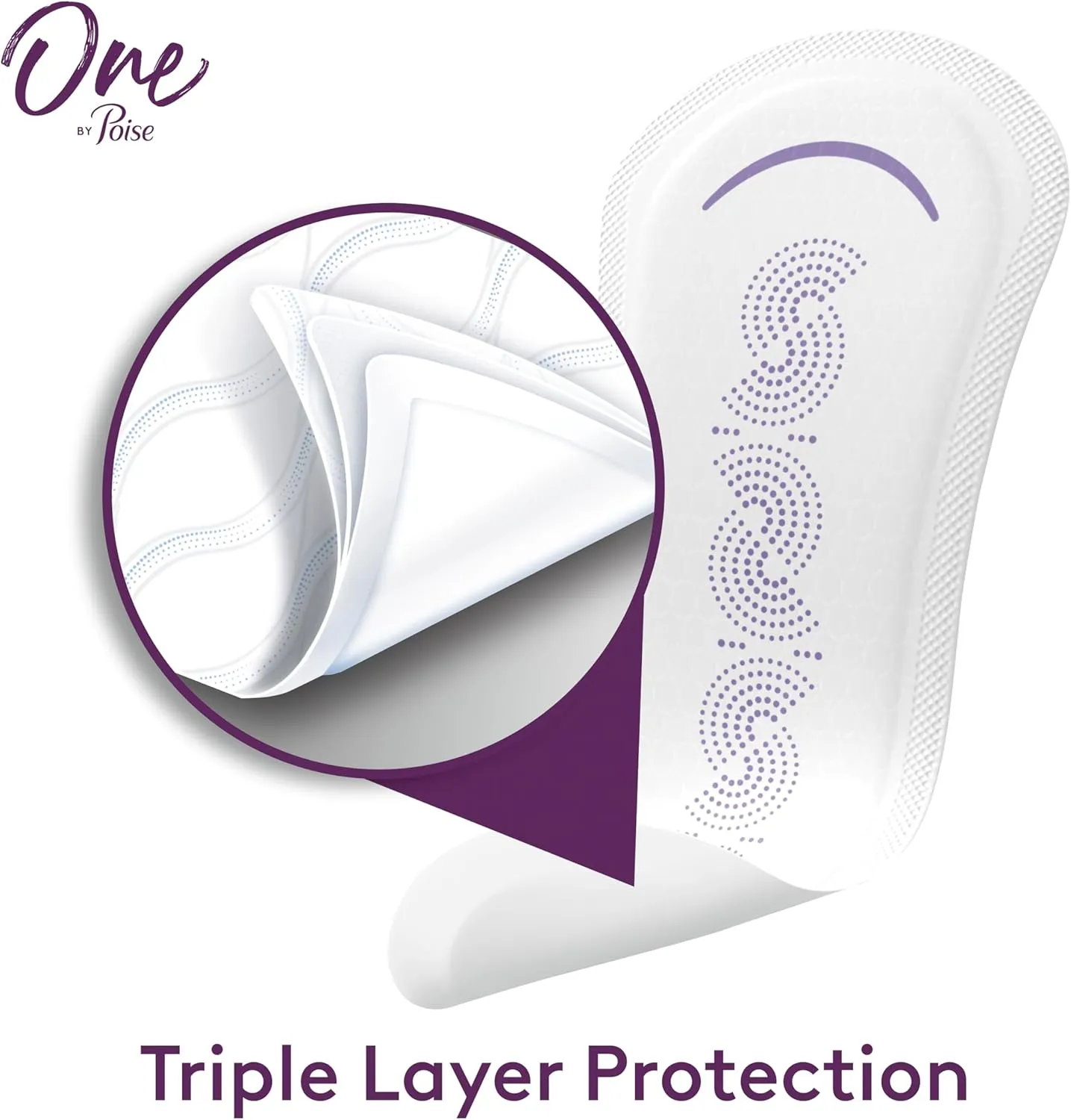 One by Poise Panty Liners (2-in-1 Period & Bladder Leakage Daily Liner), Long, Extra Coverage for Period Flow, Very Light Absorbency for Bladder Leaks, 150 Count (3 Pack of 50)