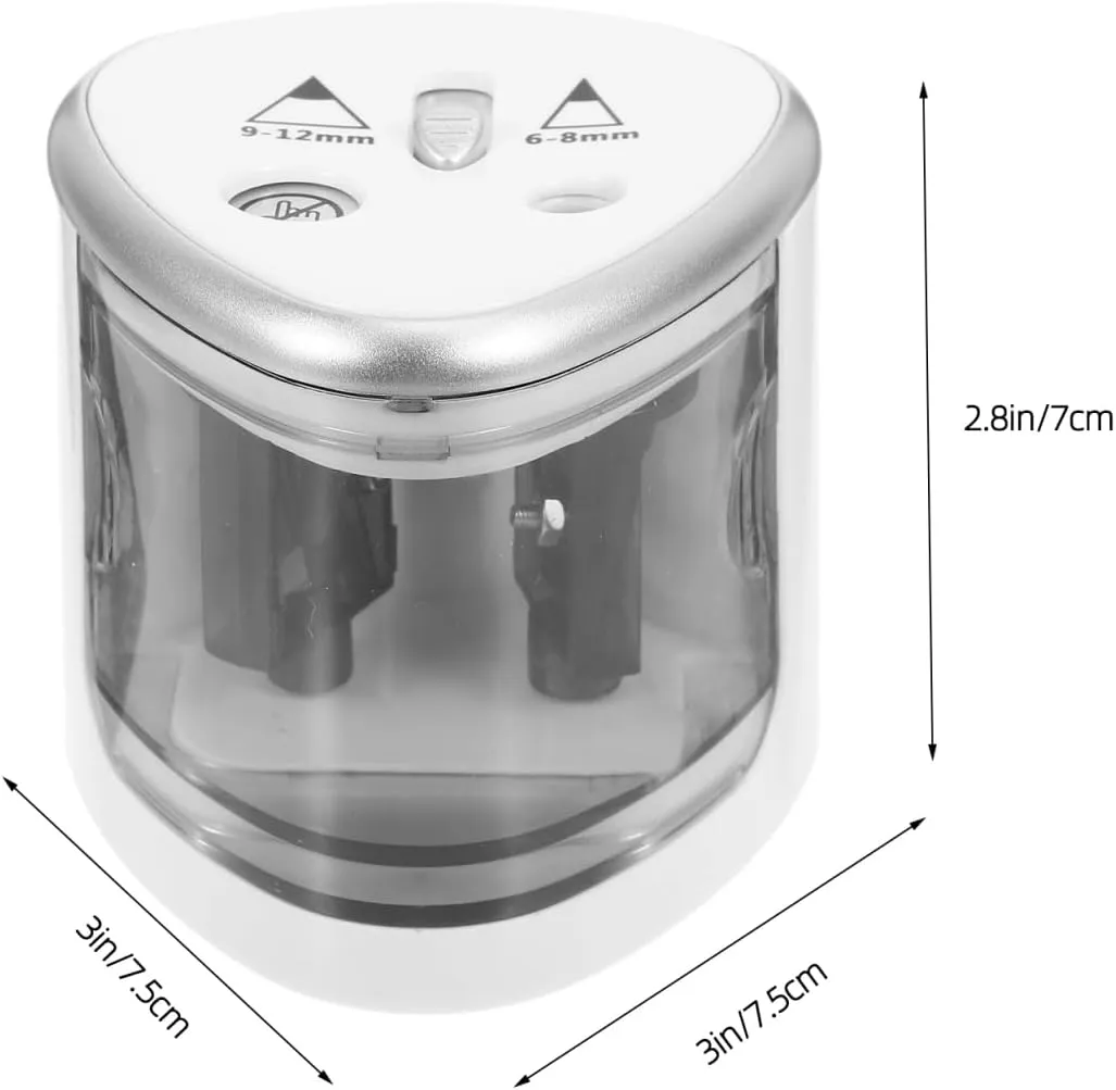 Operitacx Pencil Sharpener Dual Electric Sharpener Automatic Pencil Sharper Self Sharpening Pencil Sharpener for Colored Pencils Classroom Sharpener Electric Crayon Sharpener Pencil Sharpner