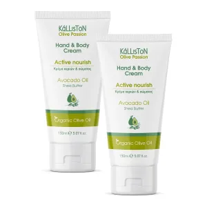 Organic Avocado Olive Oil Lotion, Hand & Body Cream, Made in Island of Crete, Greece, 5.07 oz Each, Pack of 2