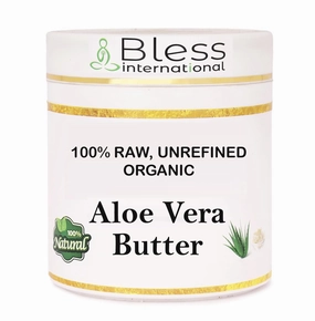 Organic Raw Aloe Vera Butter 100% Pure,Natural & Unrefined| Skin Moisturizer For Face, Body & Hair| 1 LBS/450 GM Ivory/White Grade A | DIY Creams, Balms, Lotions, Soaps| Softens Dry & Tough Skin