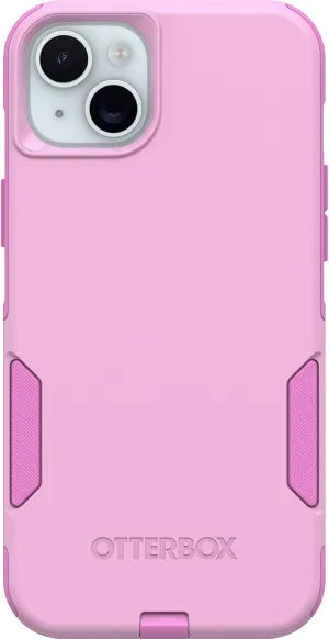 OtterBox iPhone 15 Plus and iPhone 14 Plus Commuter Series Case - Run Wildflower (Pink), Slim & Tough, Pocket-Friendly, with Port Protection